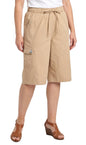 Women's 100% Calcutta Cotton Split Skirt Culottes with Cargo Pockets TURTLE BAY APPAREL