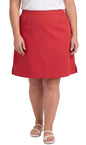 Women's Pull on Skort in Twill with Elastic Waist and Front Pockets