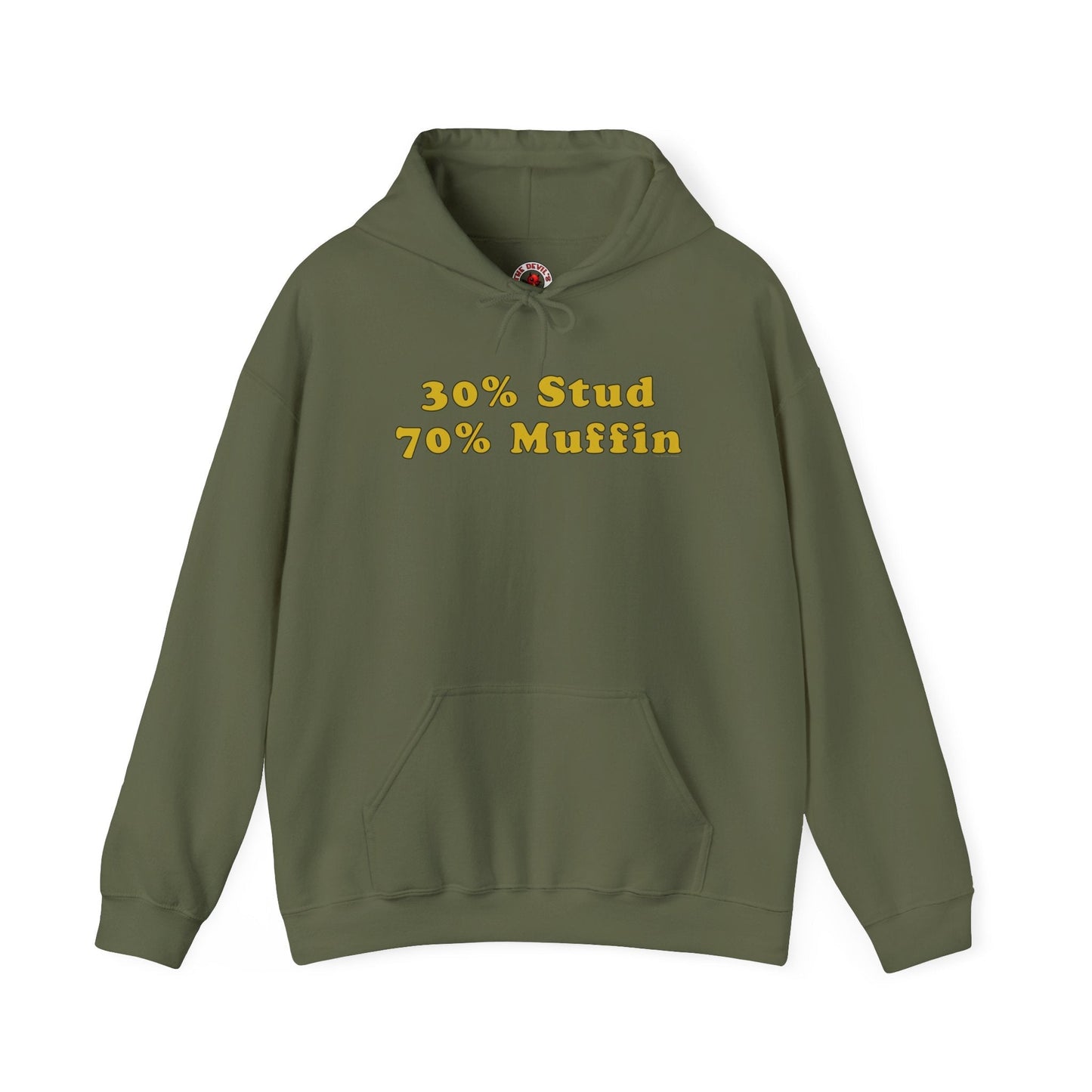 30% Stud 70% Muffin Hooded Sweatshirt The Devil's Pickle