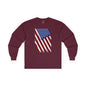 Distressed American Flag Long Sleeve Tee The Devil's Pickle