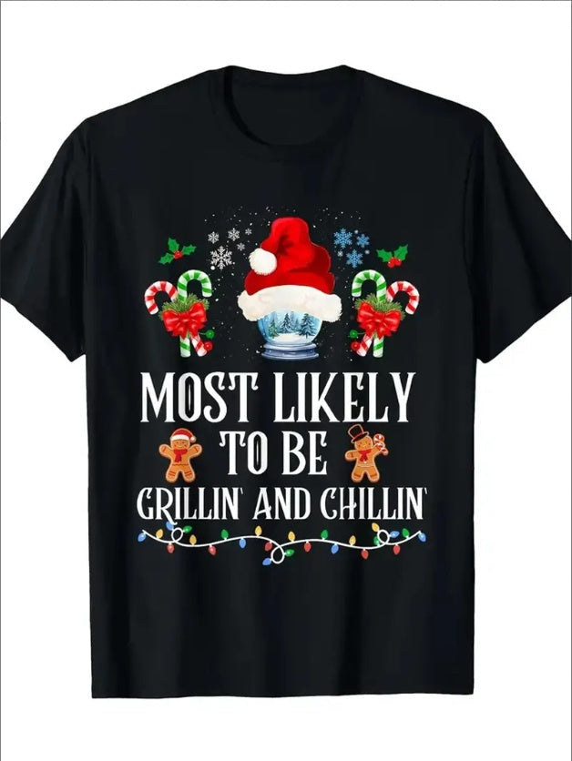 Funny Christmas Grilling T-Shirt FitiqueFit