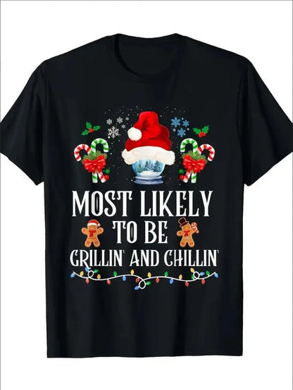Funny Christmas Grilling T-Shirt FitiqueFit