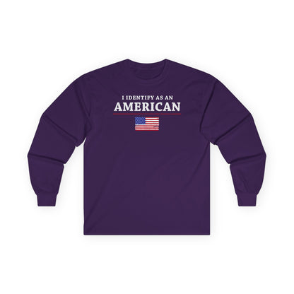 I Identify As An American Long Sleeve Tee The Devil's Pickle
