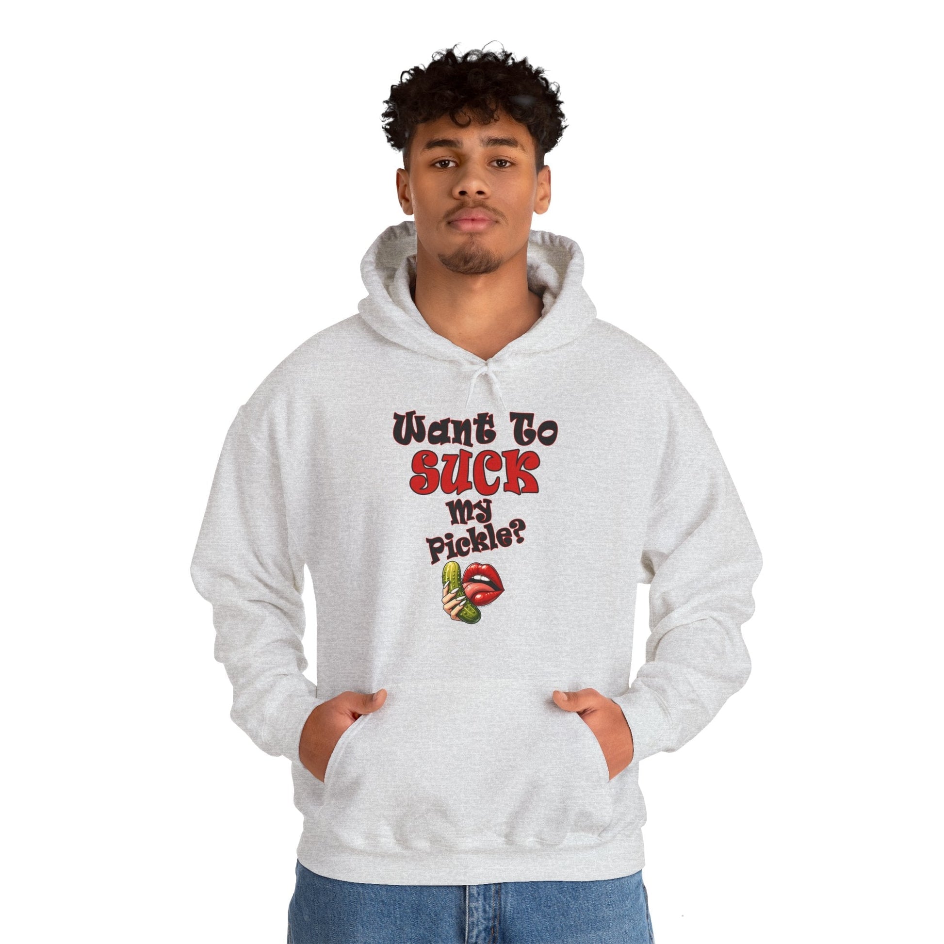Want To Suck My Pickle Hooded Sweatshirt The Devil's Pickle