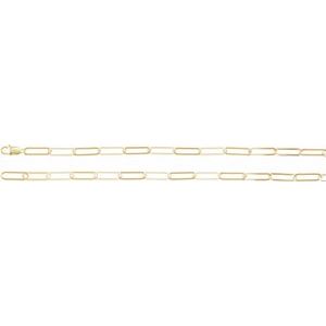 14K Yellow Gold-Filled 6.2 mm Paperclip-Style 18" Chain Ethereal Legacy Boutiques