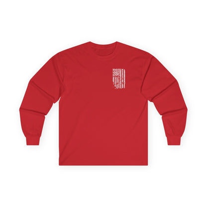 American Flag QR Code Long Sleeve Tee The Devil's Pickle