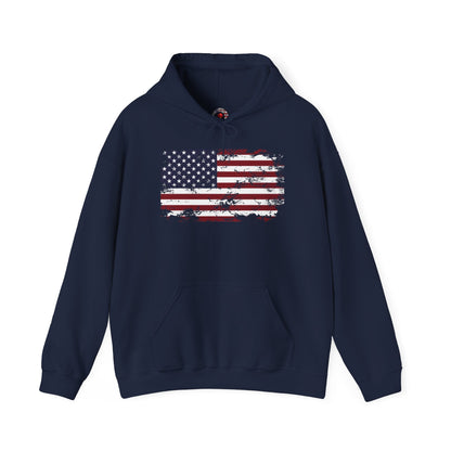 Vintage Style American Flag Hooded Sweatshirt The Devil's Pickle