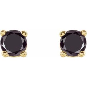 14K Yellow 1/8 CTW Natural Black Diamond Earrings Ethereal Legacy Boutiques
