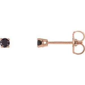 14K Rose 1/5 CTW Natural Black Diamond Earrings Ethereal Legacy Boutiques