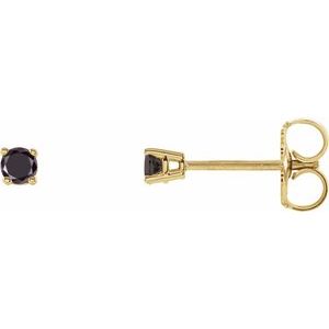 14K Yellow 1/8 CTW Natural Black Diamond Earrings Ethereal Legacy Boutiques
