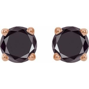 14K Rose 1/2 CTW Natural Black Diamond Earrings Ethereal Legacy Boutiques
