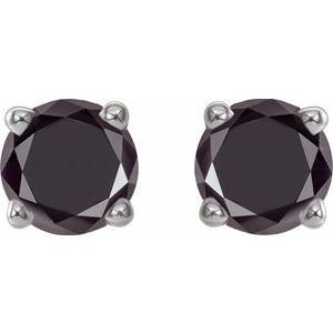 14K White 1/2 CTW Natural Black Diamond Earrings Ethereal Legacy Boutiques