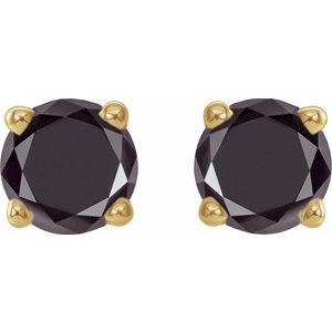 14K Yellow 1/2 CTW Natural Black Diamond Earrings Ethereal Legacy Boutiques