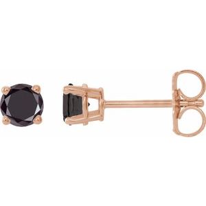 14K Rose 1/2 CTW Natural Black Diamond Earrings Ethereal Legacy Boutiques