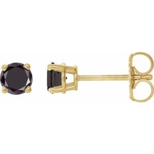 14K Yellow 1/2 CTW Natural Black Diamond Earrings Ethereal Legacy Boutiques