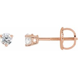 14K Rose .03 CTW Natural Diamond Earrings Ethereal Legacy Boutiques