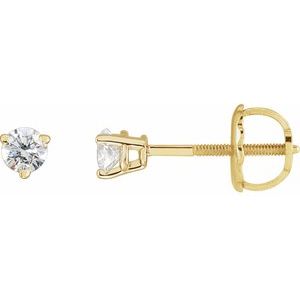 14K Yellow 1/8 CTW Natural Diamond Earrings Ethereal Legacy Boutiques