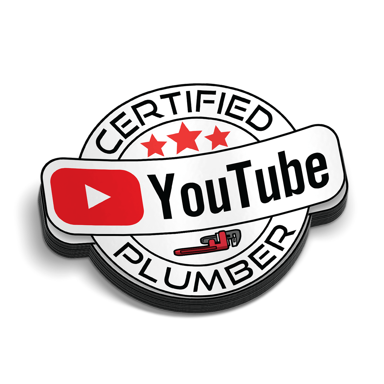 YT Plumber Hard Hat Decal Armed American Supply