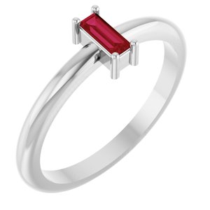 Sterling Silver Natural Ruby Stackable Ring Ethereal Legacy Boutiques