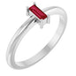 Sterling Silver Natural Ruby Stackable Ring Ethereal Legacy Boutiques