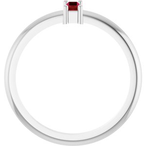 Sterling Silver Natural Ruby Stackable Ring Ethereal Legacy Boutiques