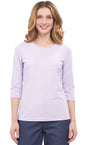 Women's 3/4 Sleeve Crew Neck Top – Comfortable Jer