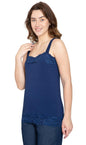 Women's Lacey Trim Cotton Blend Tank Top
