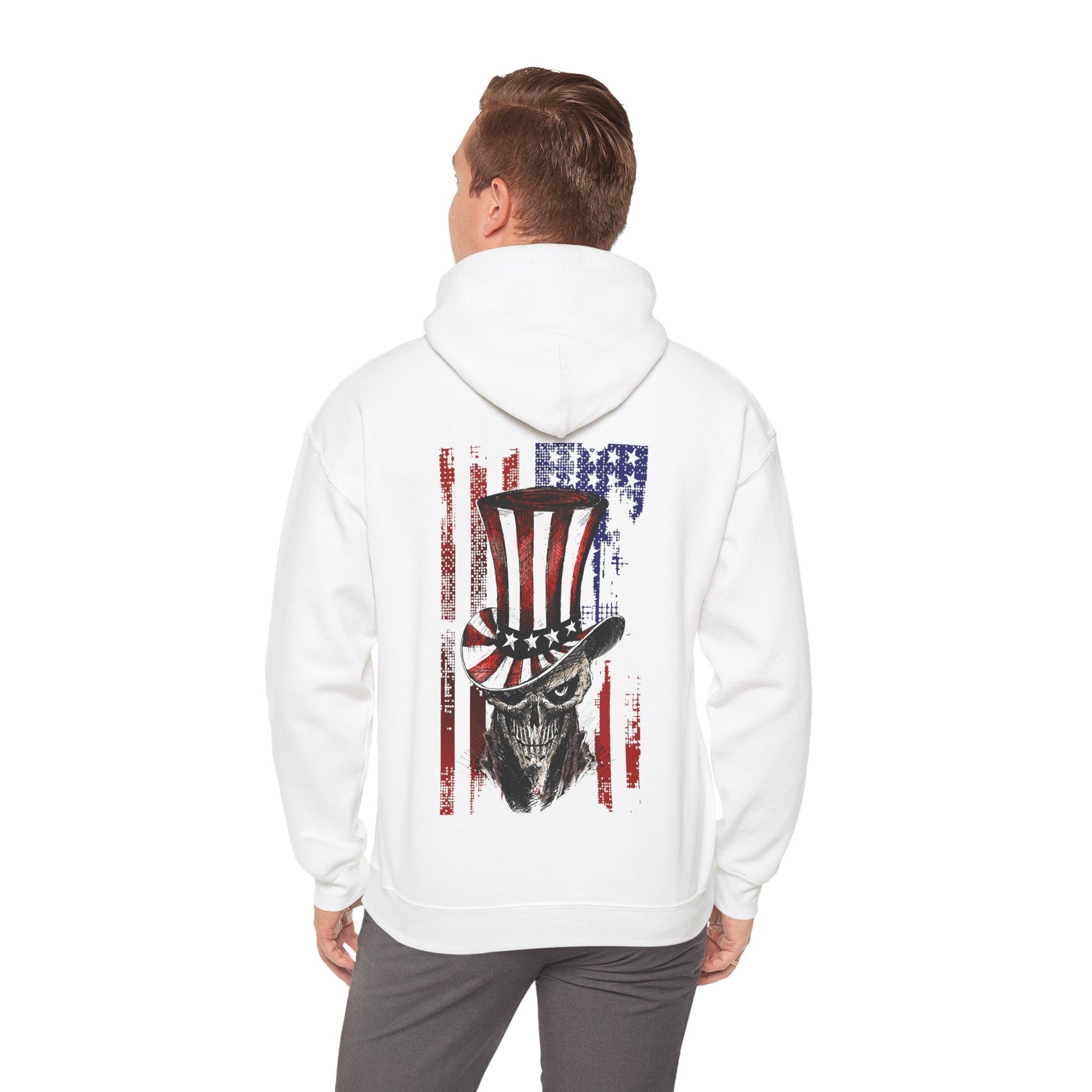 Patriotic Skull Hooded Sweatshirt The Devil's Pickle