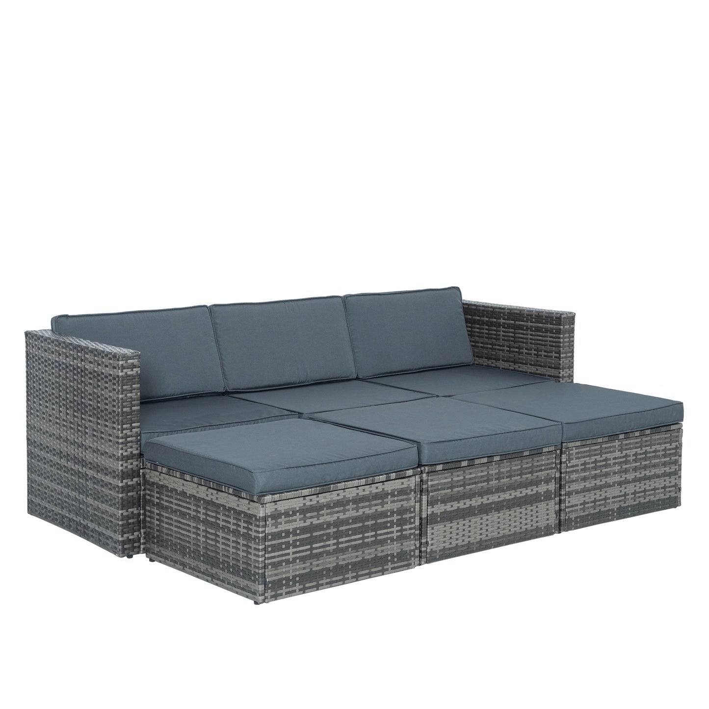 Patio Furniture, Outdoor Furniture, Seasonal PE Wicker Furniture,5 Set Wicker Furniture With Plywood Coffee Table V.I.P Digital Presence
