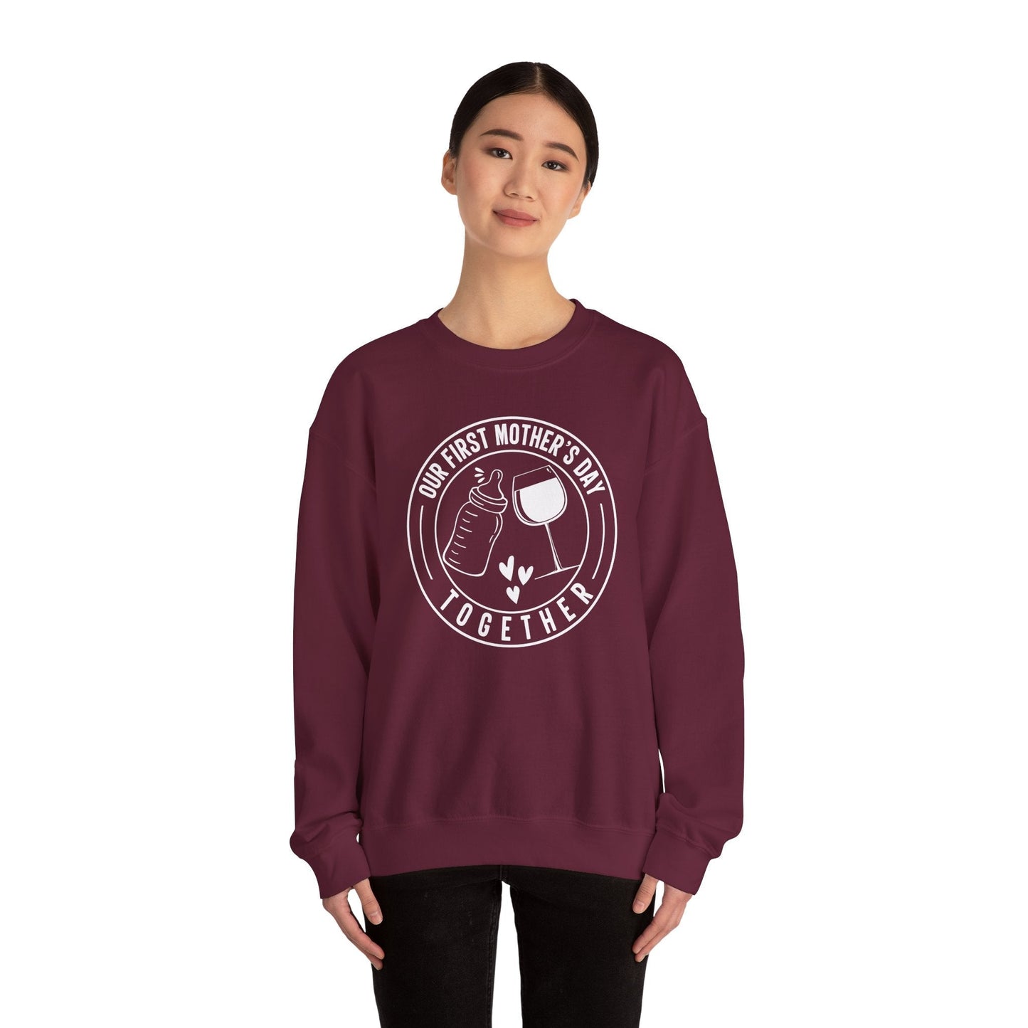 Our First Mothers Day Together Crewneck Sweatshirt The Devil's Pickle