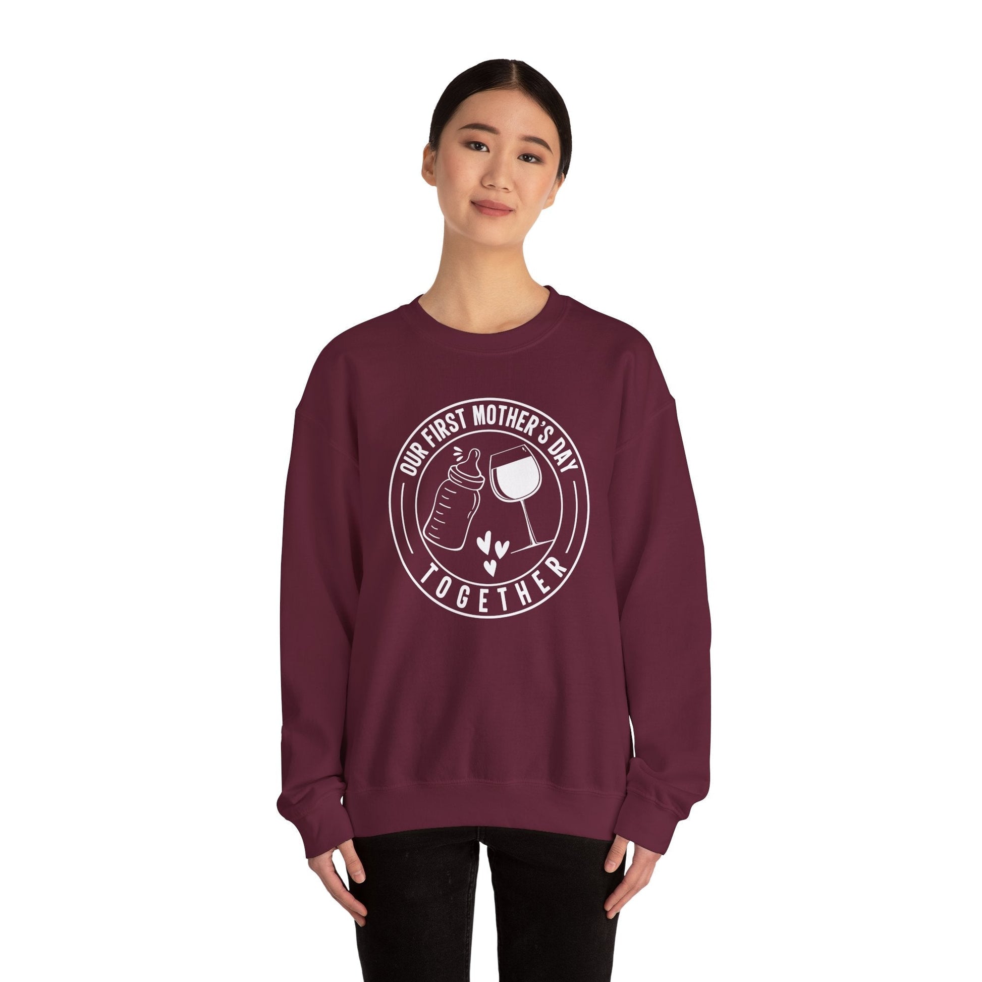 Our First Mothers Day Together Crewneck Sweatshirt The Devil's Pickle
