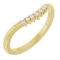 14K Yellow .06 CT Natural Diamond Contour Band Ethereal Legacy Boutiques