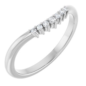 Platinum .06 CT Natural Diamond Contour Band Ethereal Legacy Boutiques