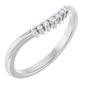 Platinum .06 CT Natural Diamond Contour Band Ethereal Legacy Boutiques