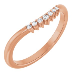14K Rose .06 CT Natural Diamond Contour Band Ethereal Legacy Boutiques