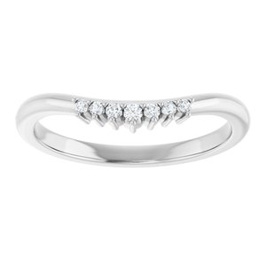 Platinum .06 CT Natural Diamond Contour Band Ethereal Legacy Boutiques