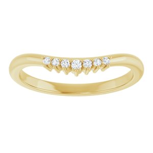 14K Yellow .06 CT Natural Diamond Contour Band Ethereal Legacy Boutiques