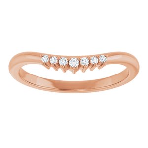 14K Rose .06 CT Natural Diamond Contour Band Ethereal Legacy Boutiques