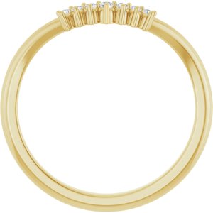 14K Yellow .06 CT Natural Diamond Contour Band Ethereal Legacy Boutiques