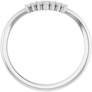 14K White .06 CT Natural Diamond Contour Band Ethereal Legacy Boutiques