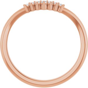 14K Rose .06 CT Natural Diamond Contour Band Ethereal Legacy Boutiques