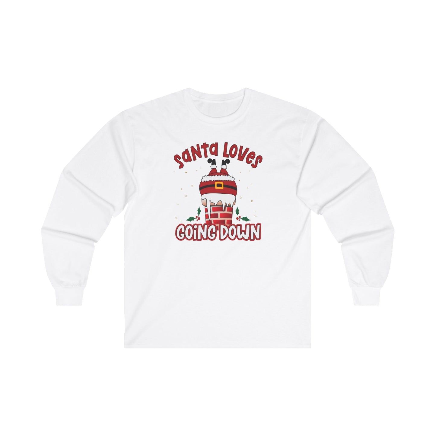 Santa Loves Going Down Long Sleeve Tee The Devil's Pickle