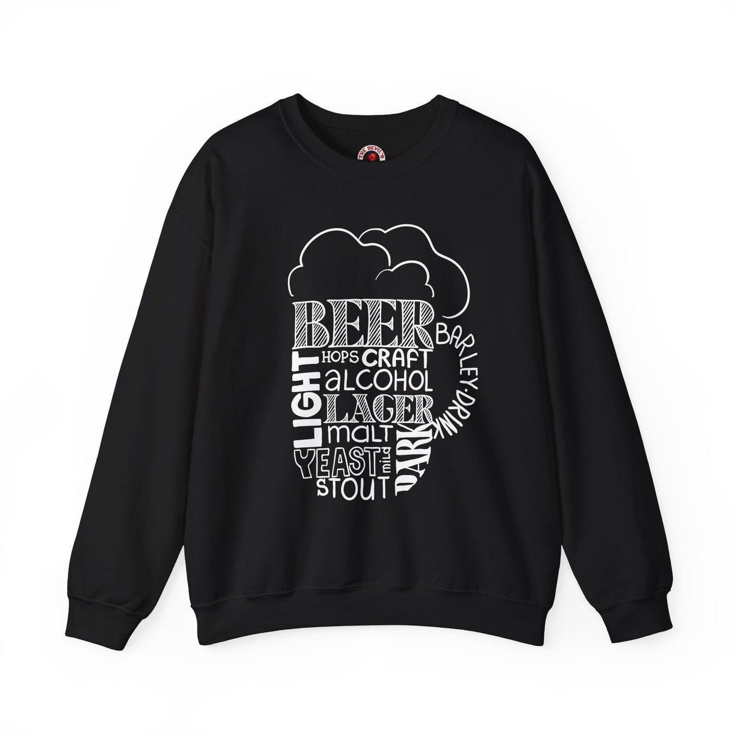 Beer Mug Of Words Crewneck Sweatshirt The Devil's Pickle