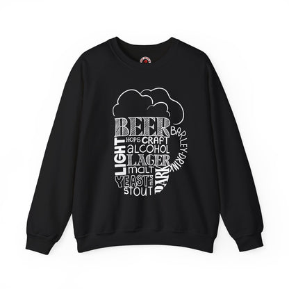 Beer Mug Of Words Crewneck Sweatshirt The Devil's Pickle