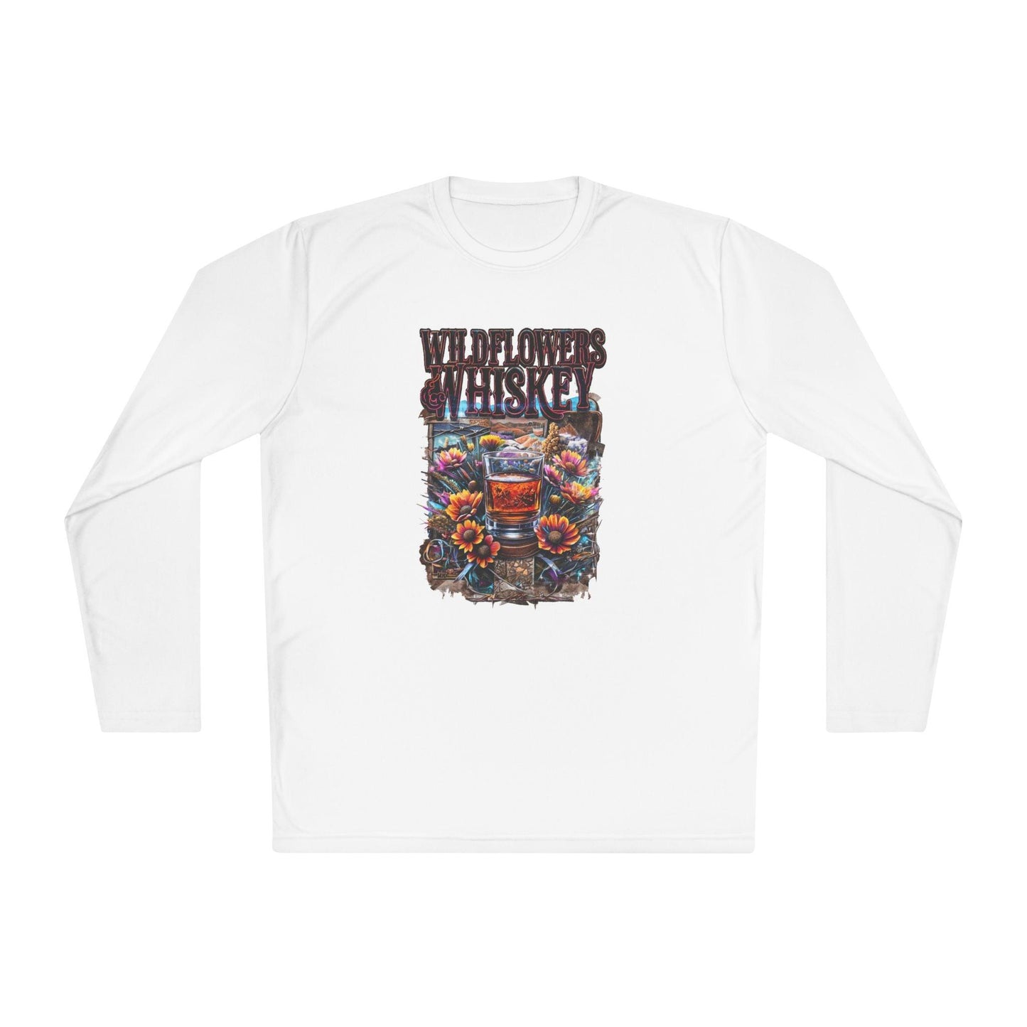 Wildflowers and Whiskey Lightweight Long Sleeve Tee Country in My Heart