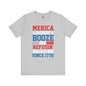 Merica Drinkin Booze And Refusin To Lose T-Shirt The Devil's Pickle