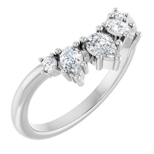 Platinum 3/8 CTW Natural Diamond Contour Band Ethereal Legacy Boutiques