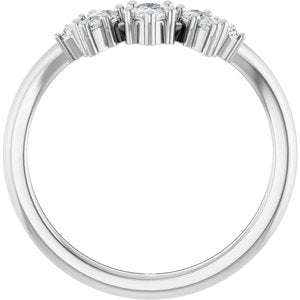 Platinum 3/8 CTW Natural Diamond Contour Band Ethereal Legacy Boutiques