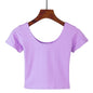 Tight navel-baring short-sleeved women's T-shirt