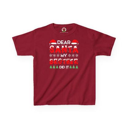 Dear Santa My Brother Did It Kids Tee The Devil's Pickle